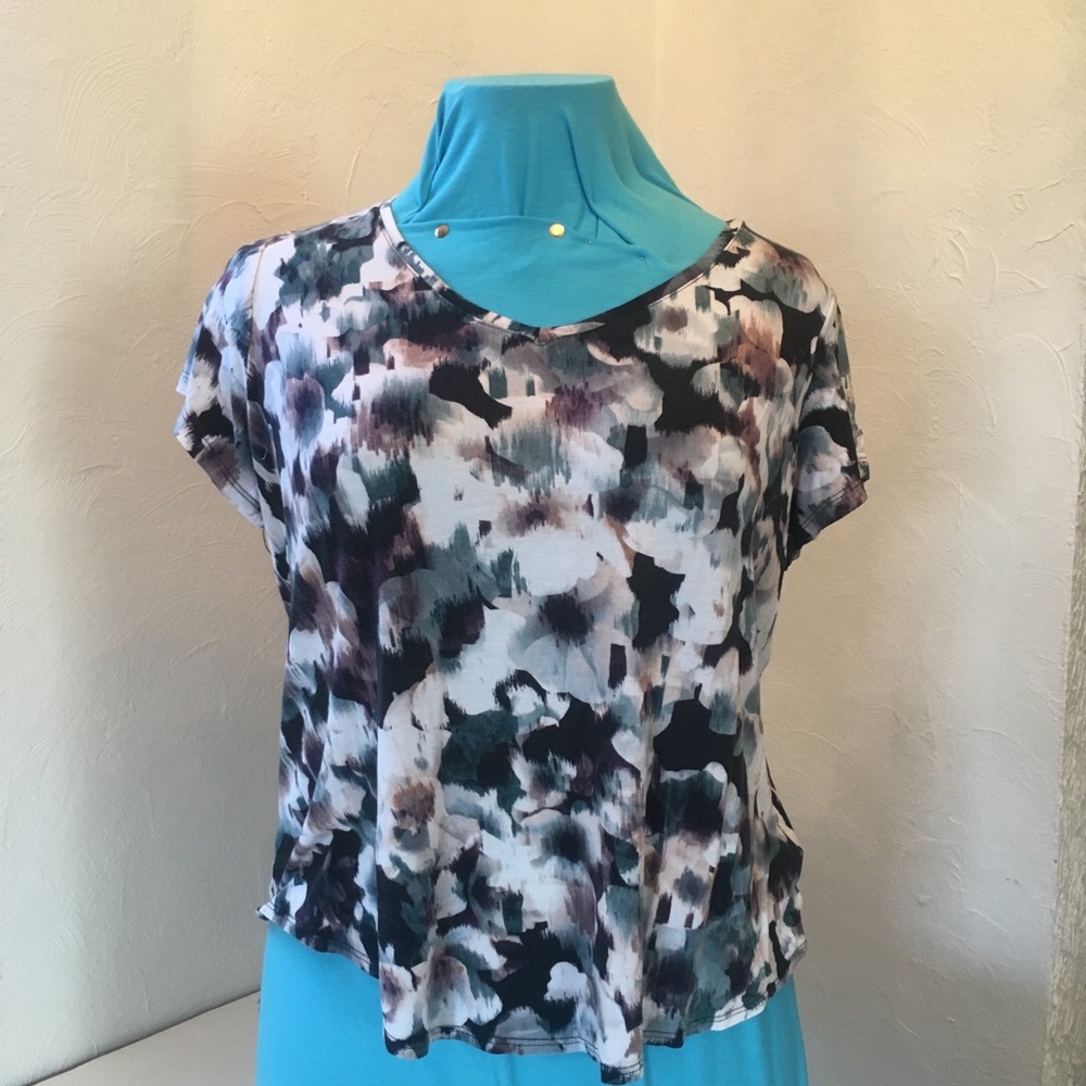 Simply Vera Vera Wang Flower Top 2X